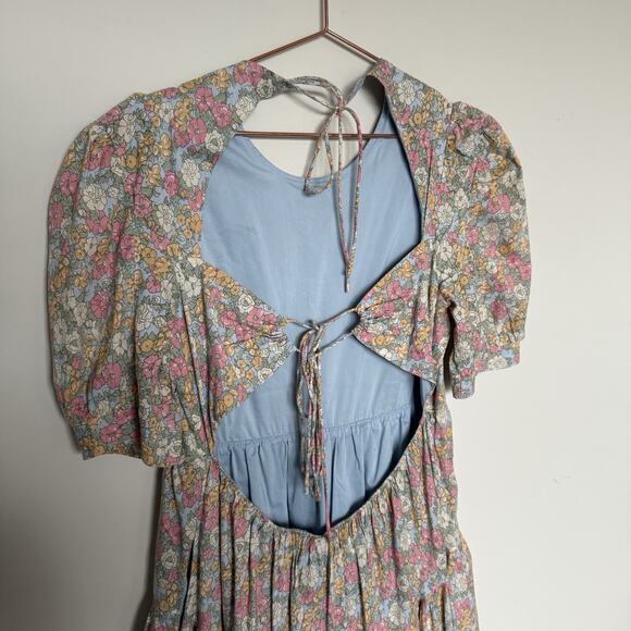 Anthropologie En Saison Women Cottagecore Dress Large Midi Peasant Boho Romantic - Picture 7 of 8